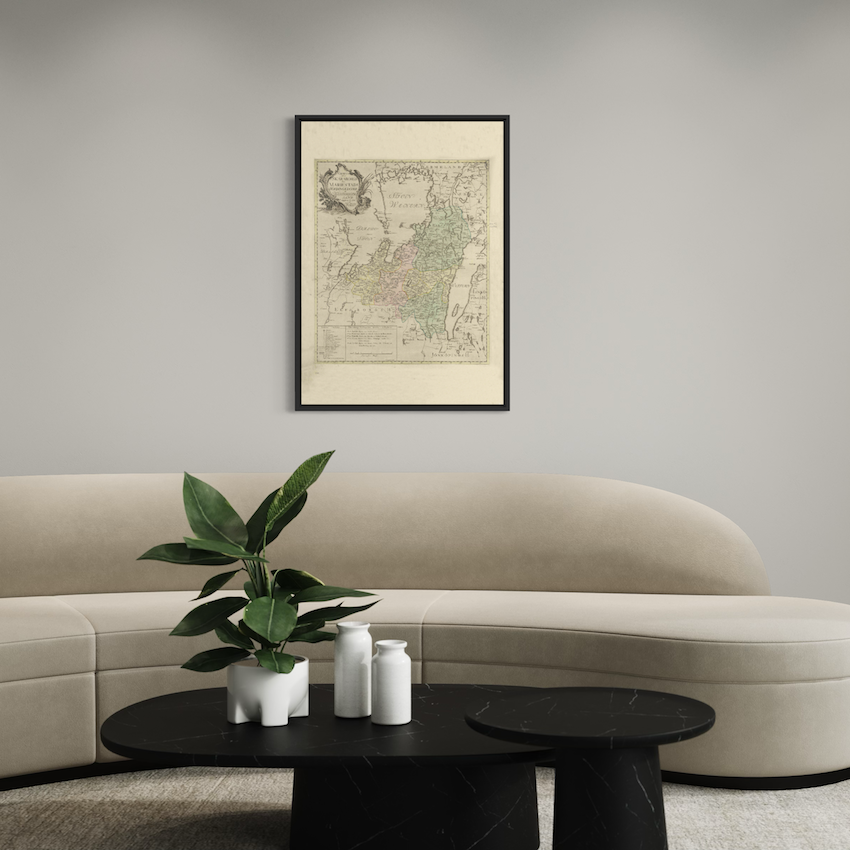 Poster historisk karta över Skaraborg västergötland
