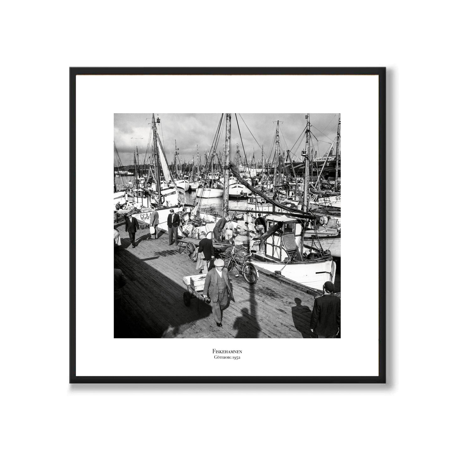 Poster av fotografi från fiskehamnen i Göteborg