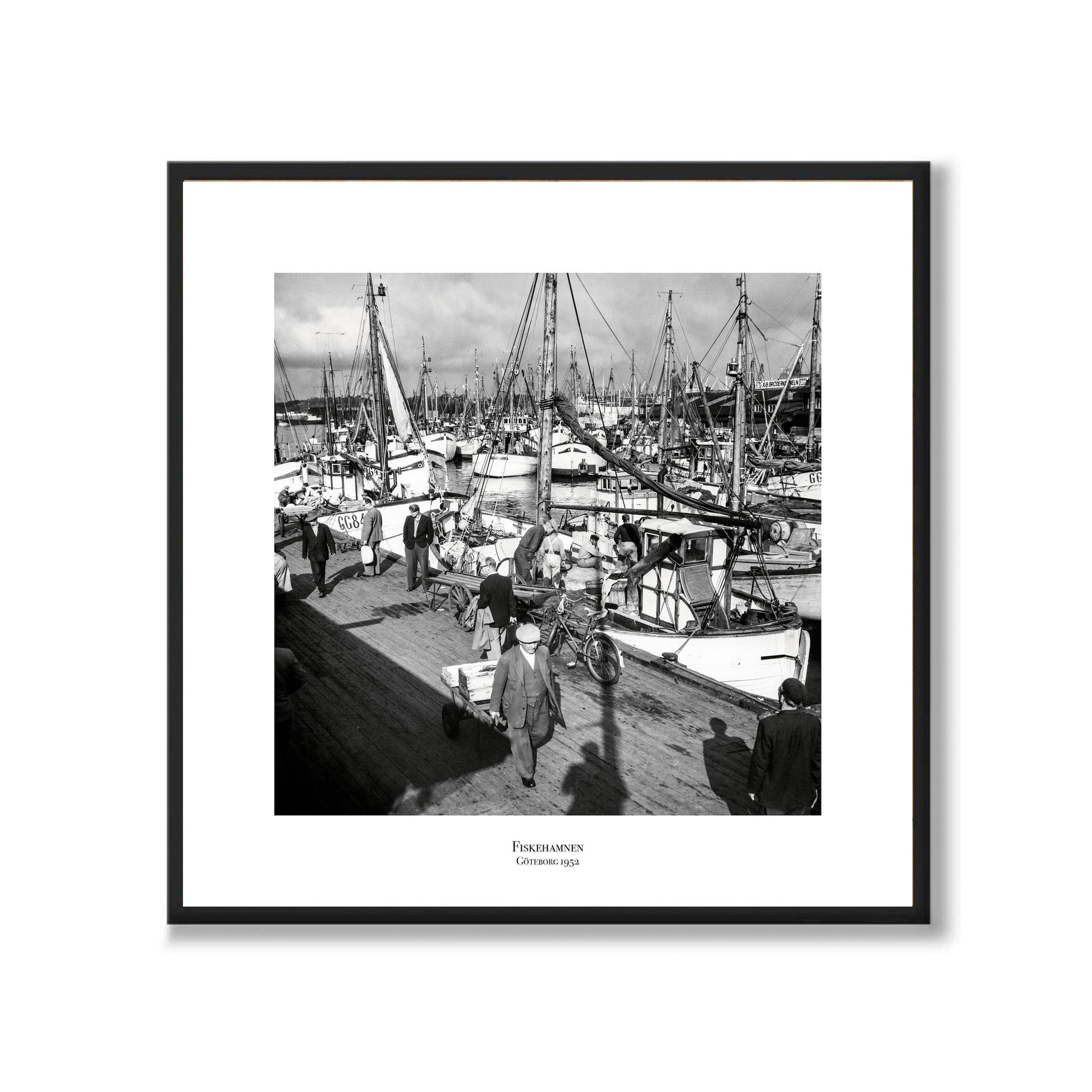 Poster av fotografi från fiskehamnen i Göteborg