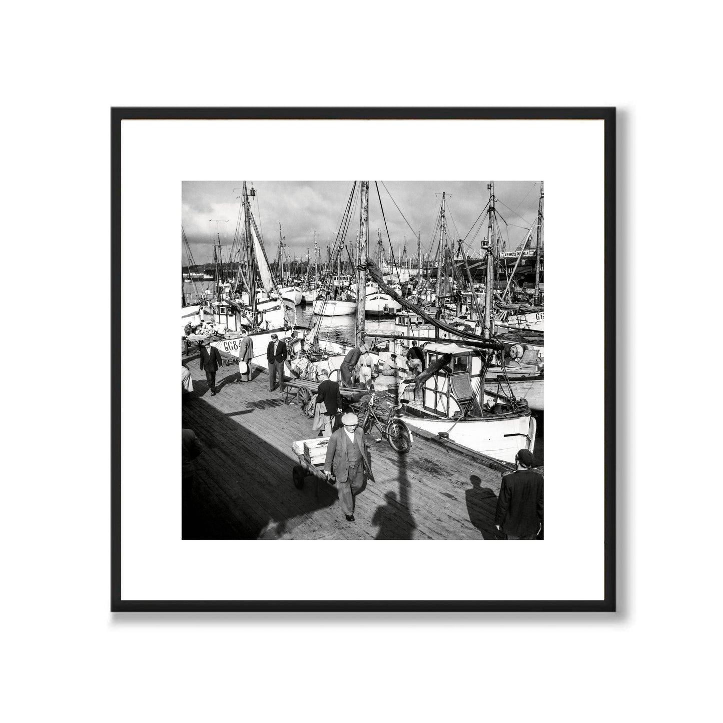 Poster av fotografi från fiskehamnen i Göteborg