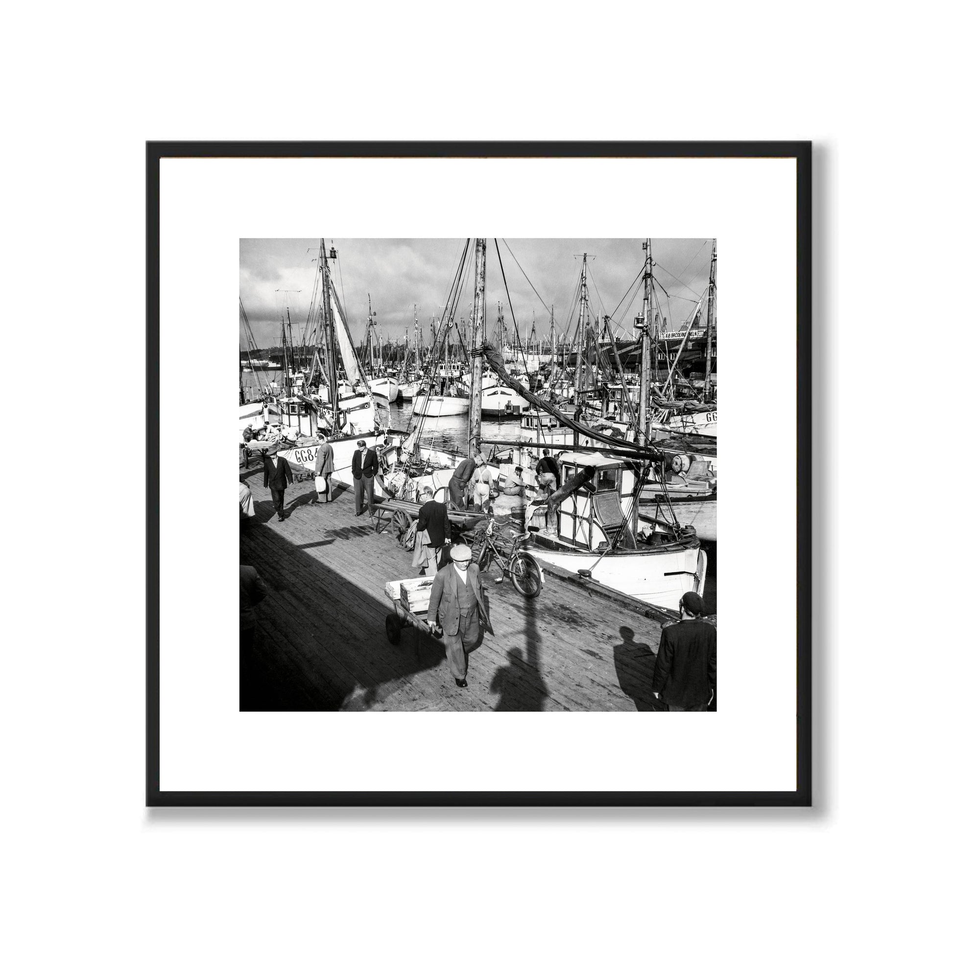 Poster av fotografi från fiskehamnen i Göteborg