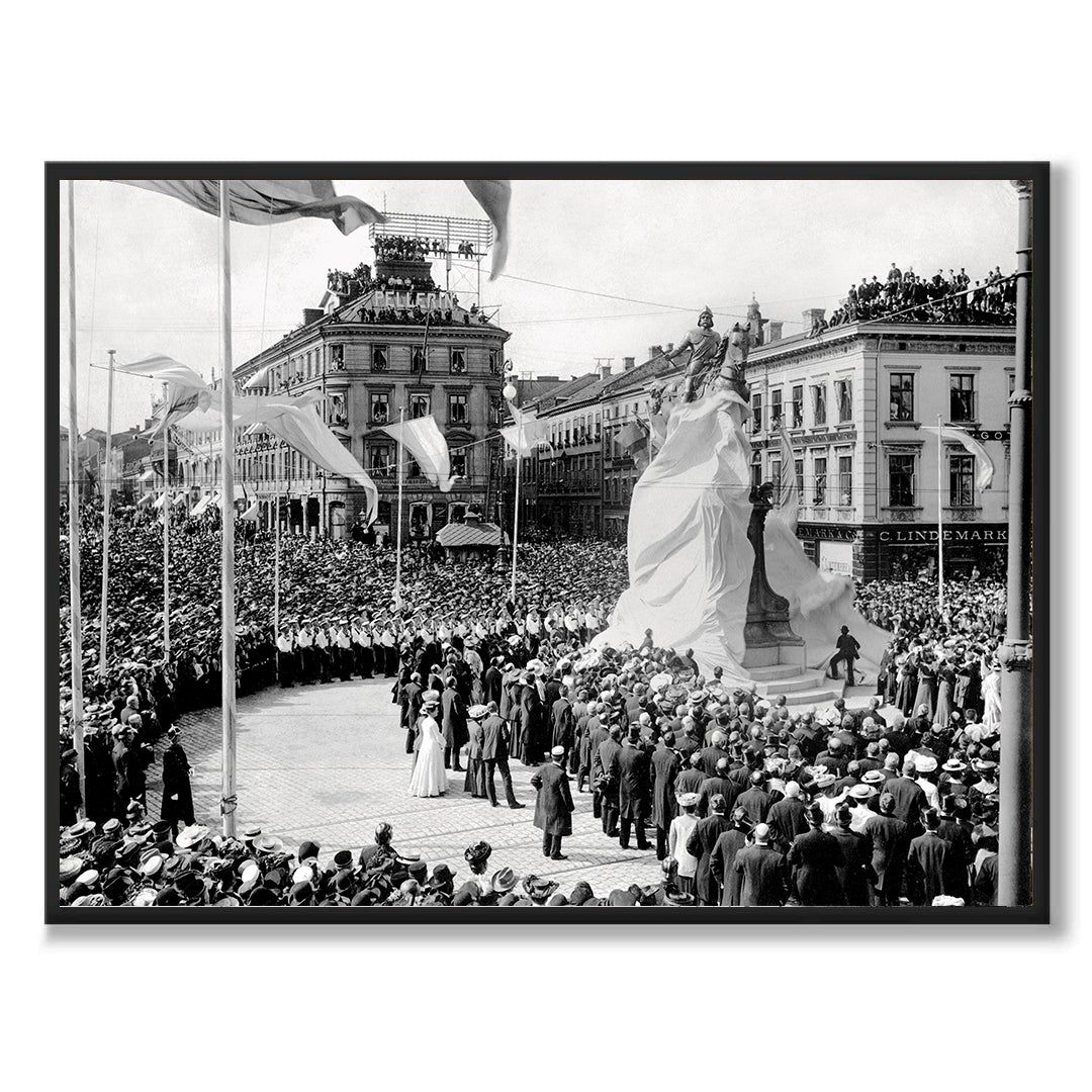 Poster fotografi Kopparmärra göteborg karl IX ryttarstaty Kungsportsplatsen