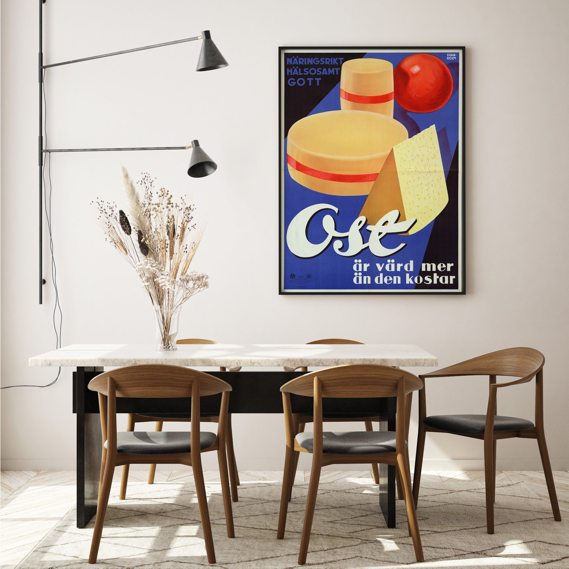 Poster svensk retro affisch ost
