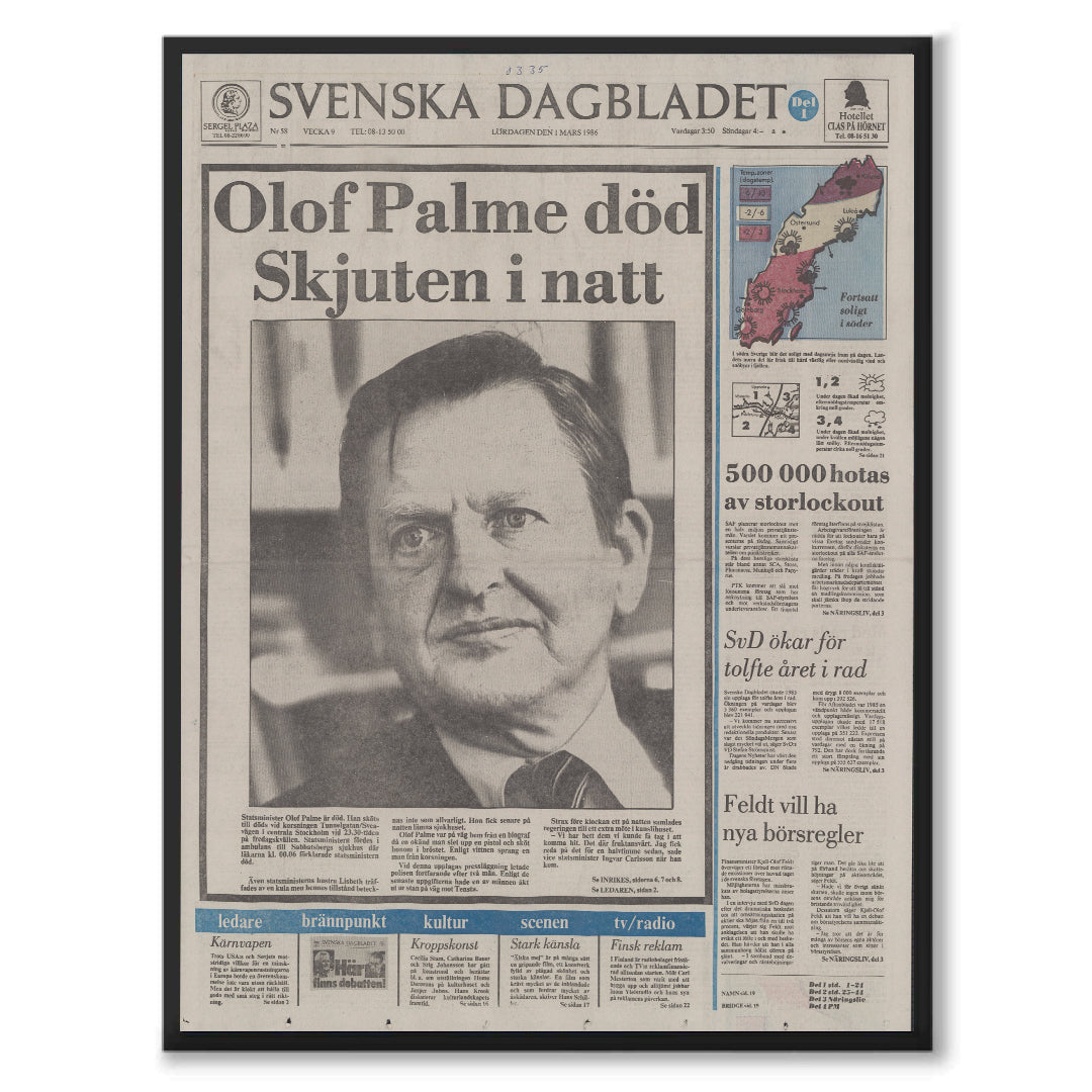 Poster palme mördad död skjuten