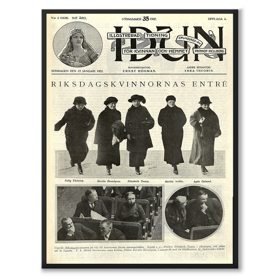 Poster idun kvinnlig rösträtt