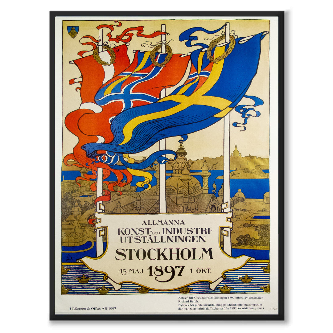 Poster stockholmsutställningen stockholm 1897
