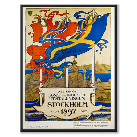 Poster stockholmsutställningen stockholm 1897