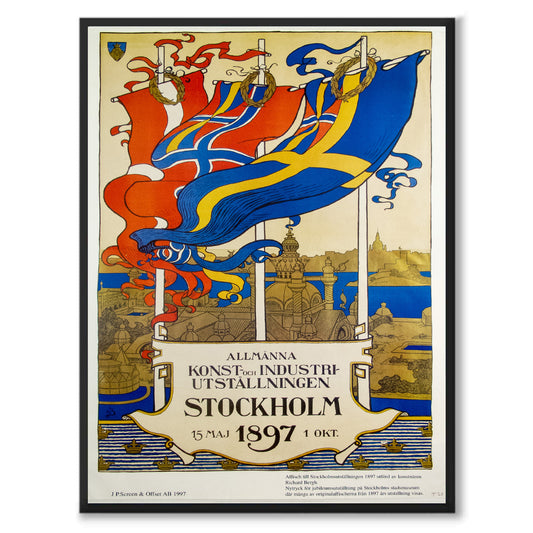 Poster stockholmsutställningen stockholm 1897