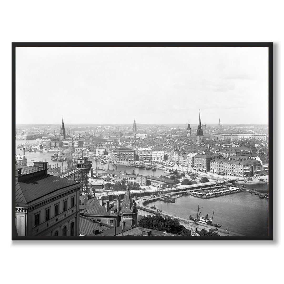 poster fotografi utsikt slussen sekelskifte stockholm