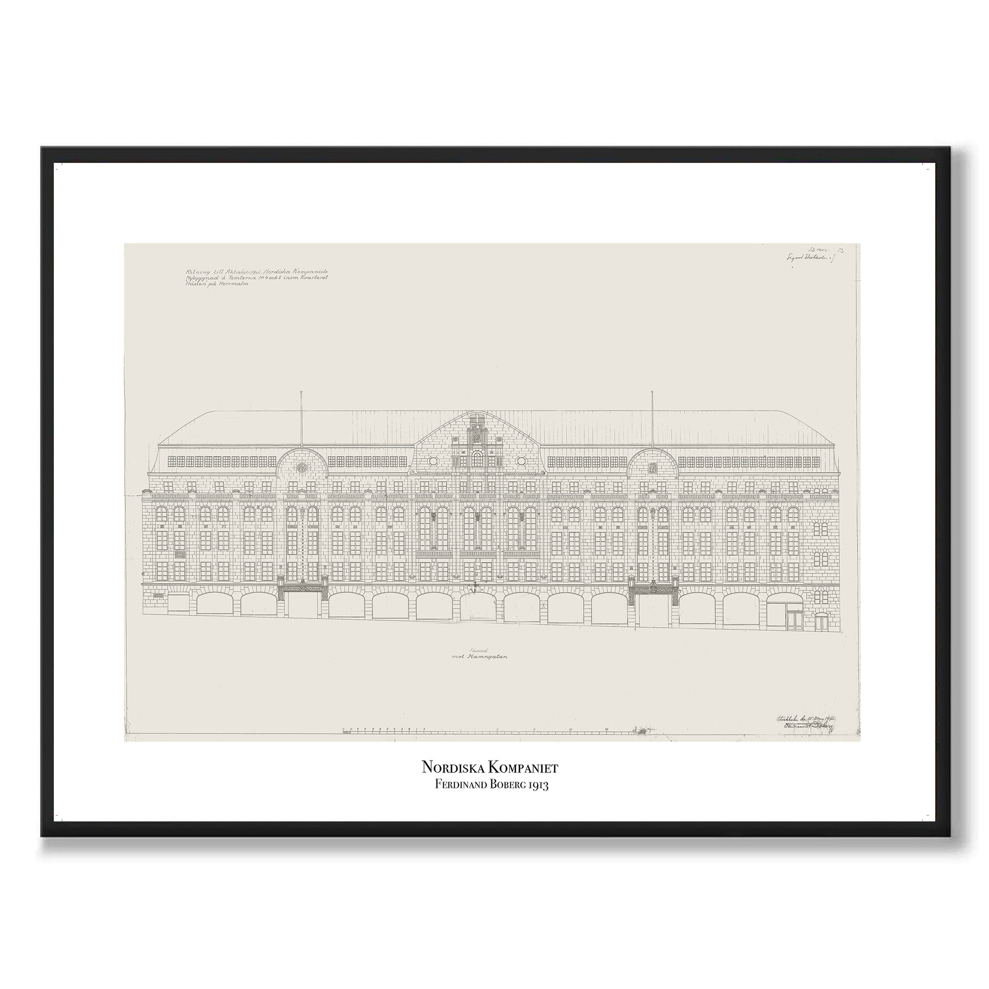 Poster originalritning nordiska kompaniet ferdinand boberg NK stockholm