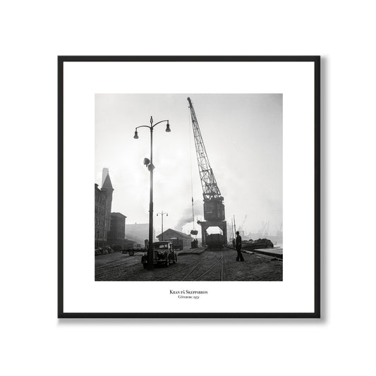 Poster fotografi kran hamnen Göteborg 1950-tal