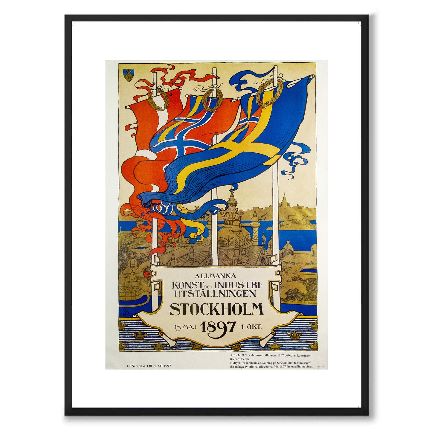 Poster stockholmsutställningen stockholm 1897