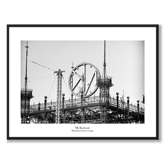Poster fotografi NK-klockan nordiska kompaniet stockholm