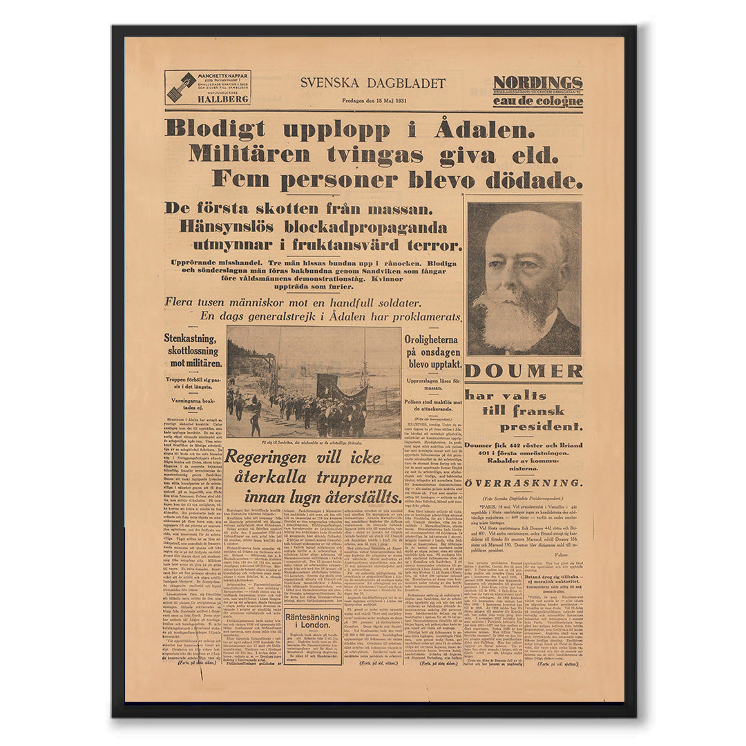 Poster skotten i Ådalen 1931