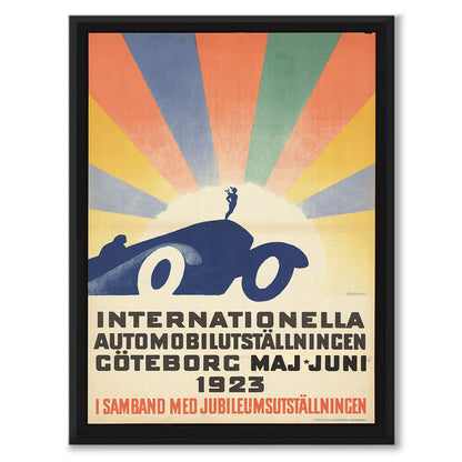 Poster jubileumsutställningen Göteborg 1923 internationella automobilutställningen