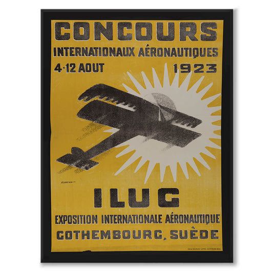 Poster jubileumsutställningen Göteborg 1923 internationella luftfartsutställningen