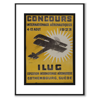 Poster jubileumsutställningen Göteborg 1923 internationella luftfartsutställningen