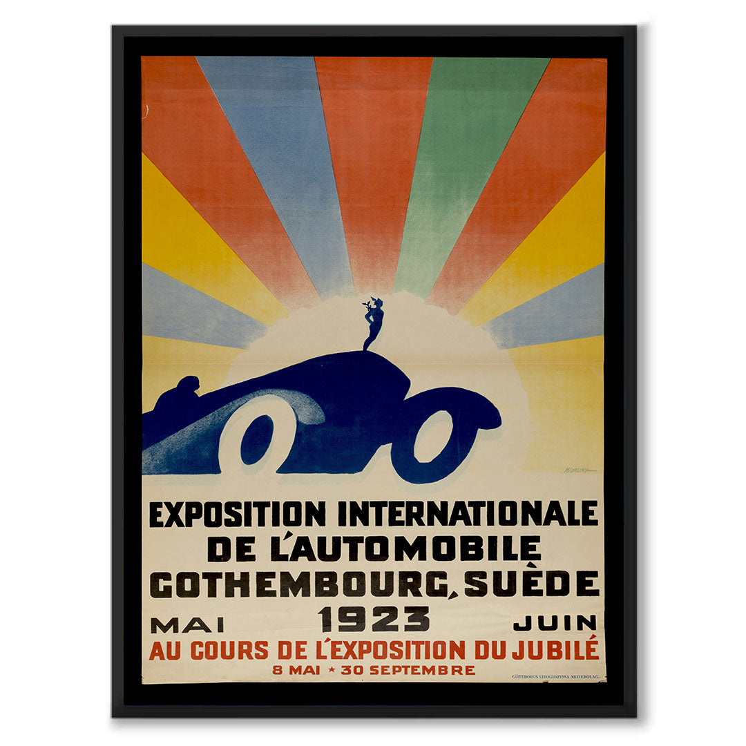 Poster jubileumsutställningen Göteborg 1923 internationella automobilutställningen