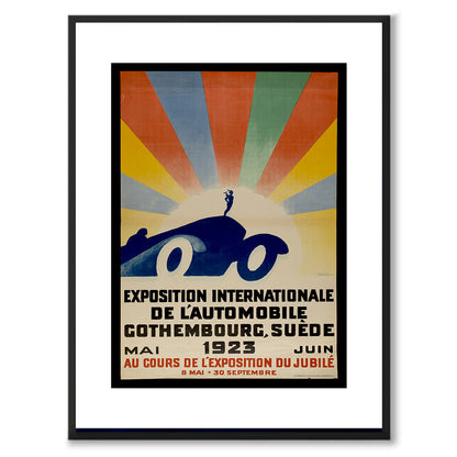 Poster jubileumsutställningen Göteborg 1923 internationella automobilutställningen