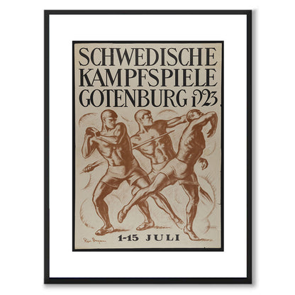 Poster Sveriges idrottsspel i Göteborg 1923 jubileumsutställningen