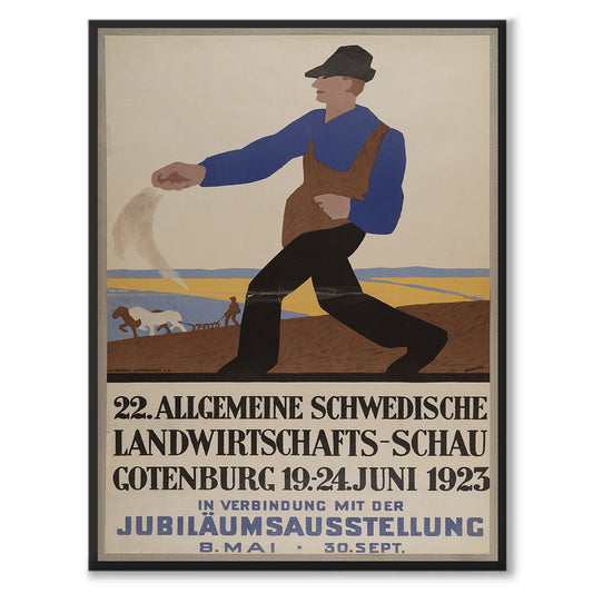 Poster jubileumsutställningen Göteborg 1923 jordbruksutställningen