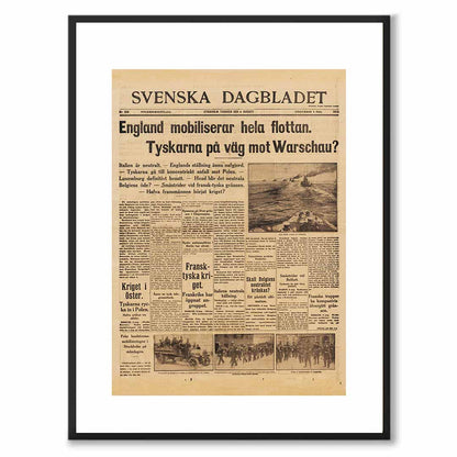 Poster första världskrigets utbrott 1914