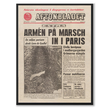 Poster majrevolten paris 1968 de gaulle
