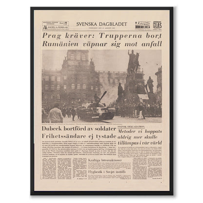 Poster pragvåren 1968 Tjeckoslovakien Sovjetunionen kalla kriget