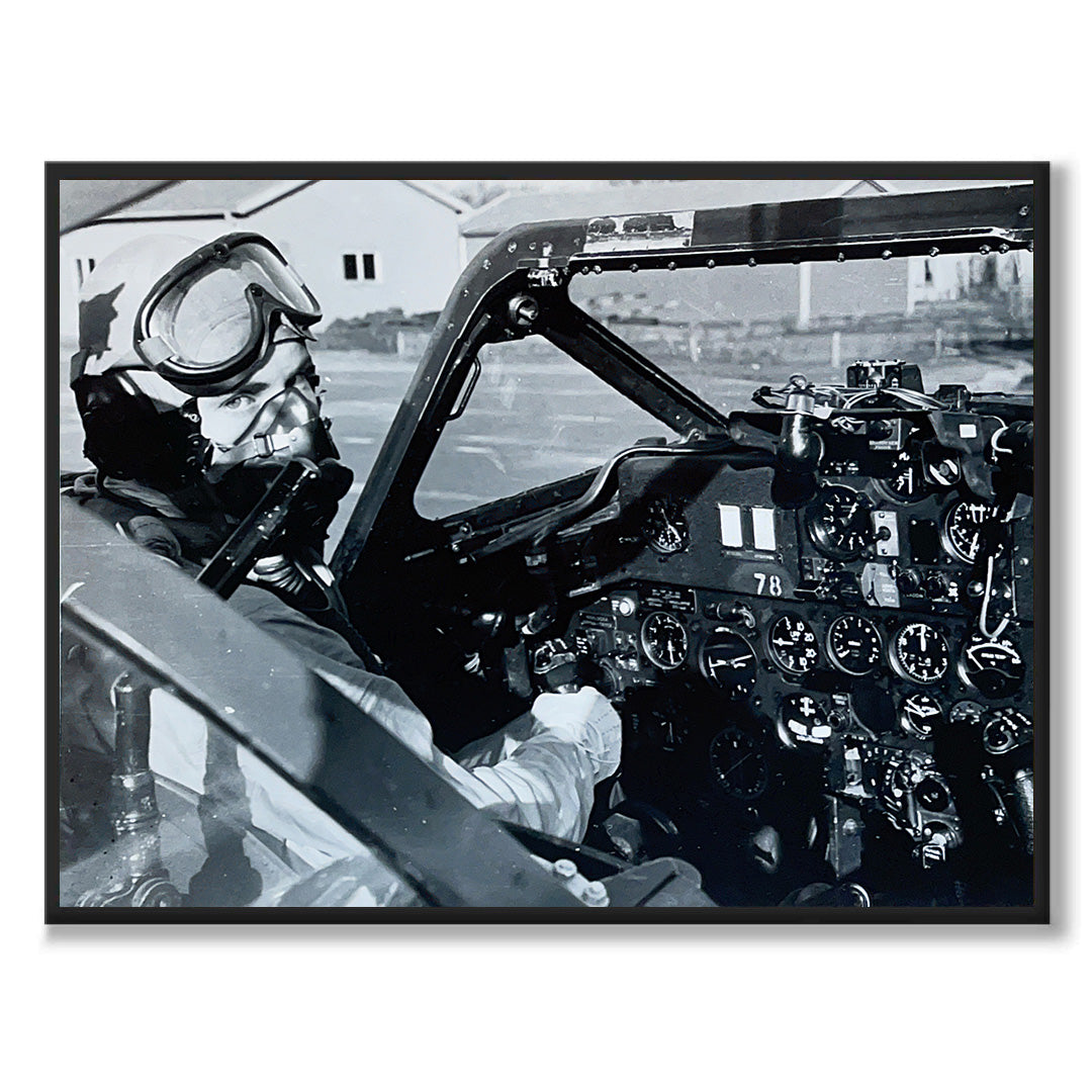 Poster fotografi flygvapnet cockpit 1960-tal