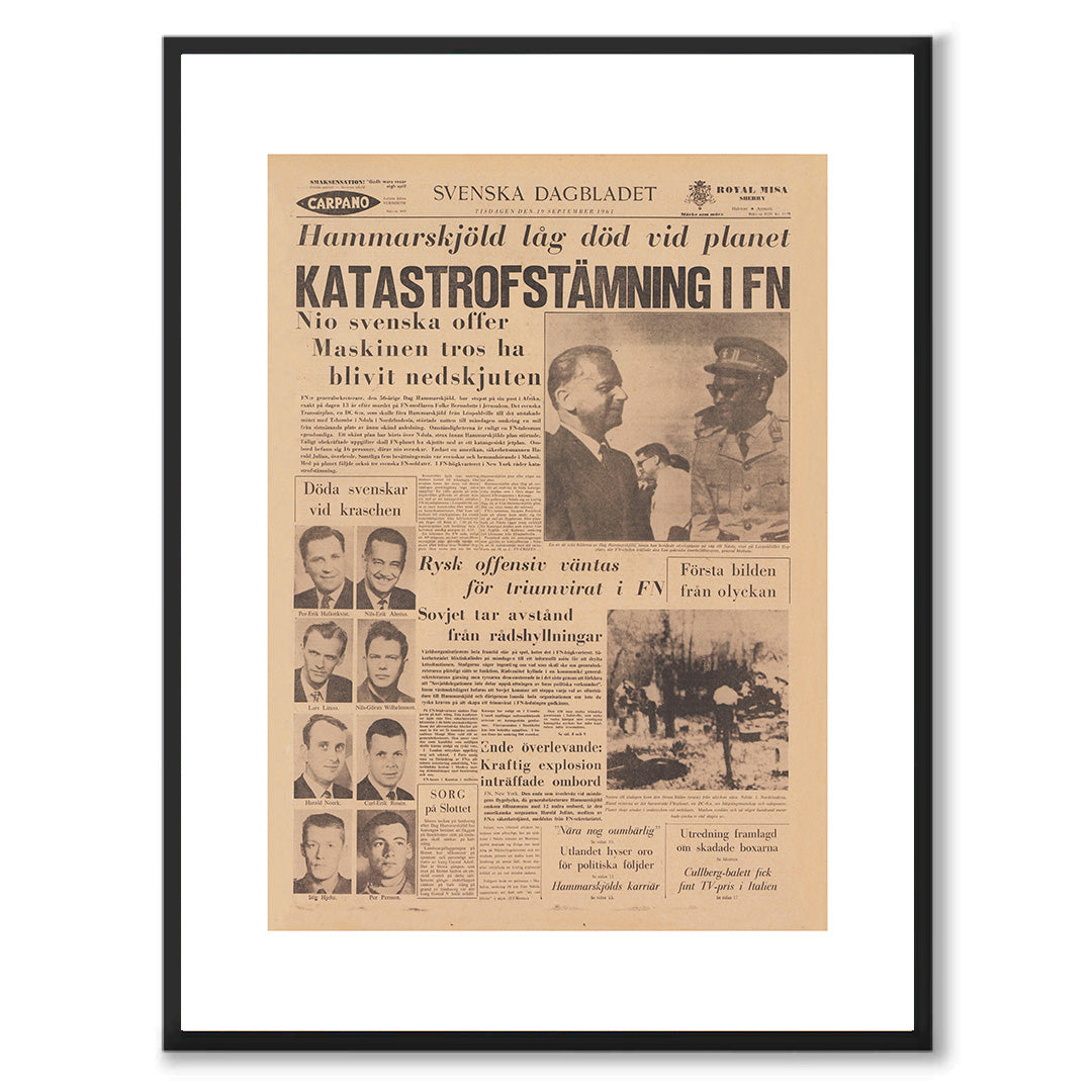 Poster dag hammarskjöld FN Kongo kongokrisen