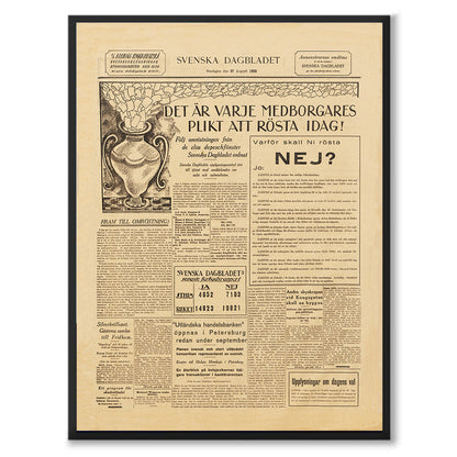 Poster omröstning spritförbud nykterhetsrörelsen 1922