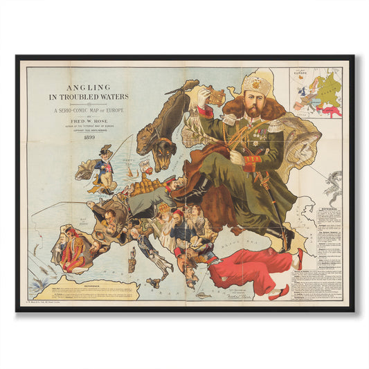 Poster historisk karta Europas imperier