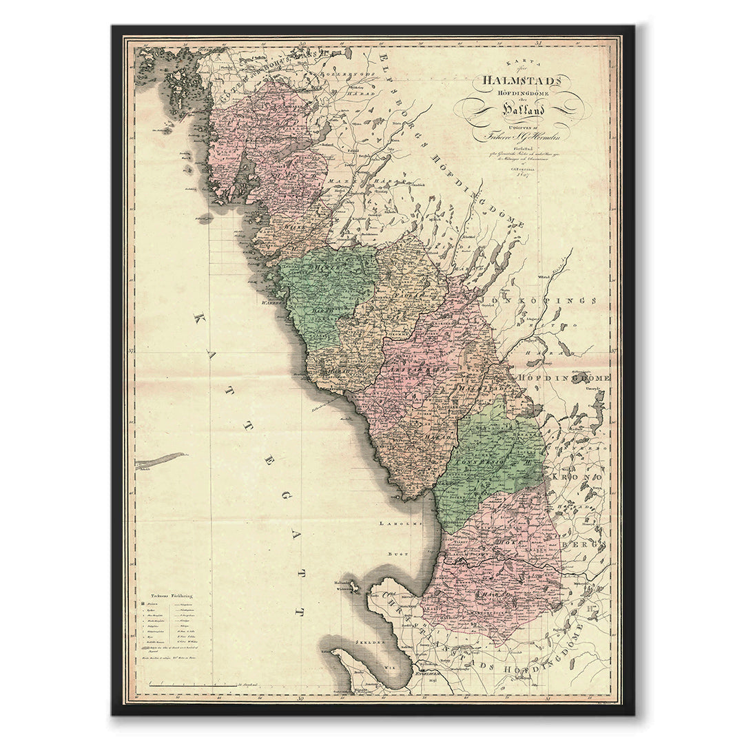 Map of Halland – Arkivet