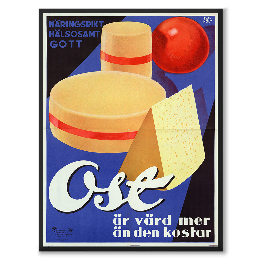 Poster svensk retro affisch ost