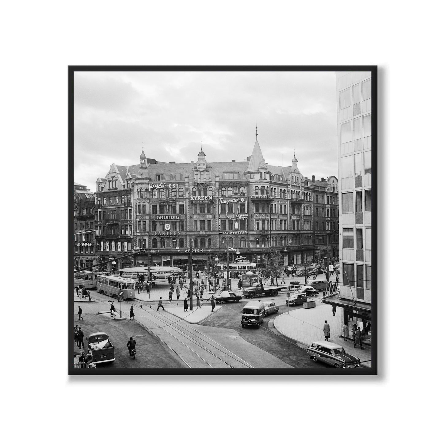 Poster fotografi utsikt mot stureplan stockholm
